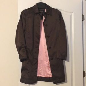 Vintage circa 2004 Chocolate brown Coach satiny coat